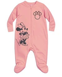 Disney Baby Girls' Minnie Mouse Footed Coverall