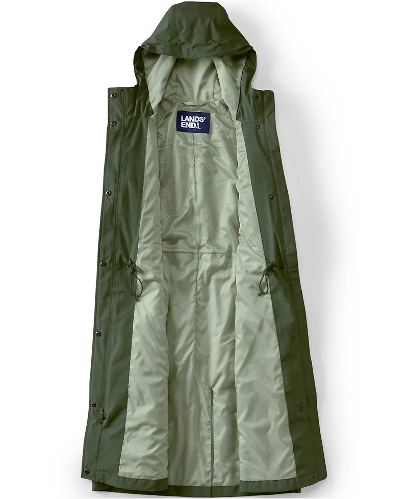 Lands' End Plus Squall Packable Long Raincoat