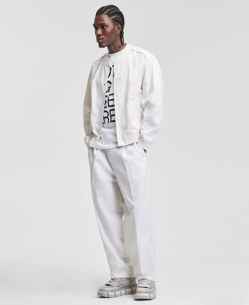 Mode of One Men's Linen & Cotton Bomber Jacket, Macy's Exclusive