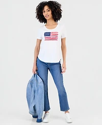 Style & Co Petite Flag Short-Sleeve Perfect T-Shirt, Macy's Exclusive