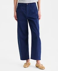 On 34th Women's High-Rise Twill Barrel-Leg Pants, Macy's Exclusive
