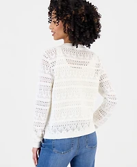 Style & Co Petite Cotton Pointelle Cardigan Sweater, Macy's Exclusive