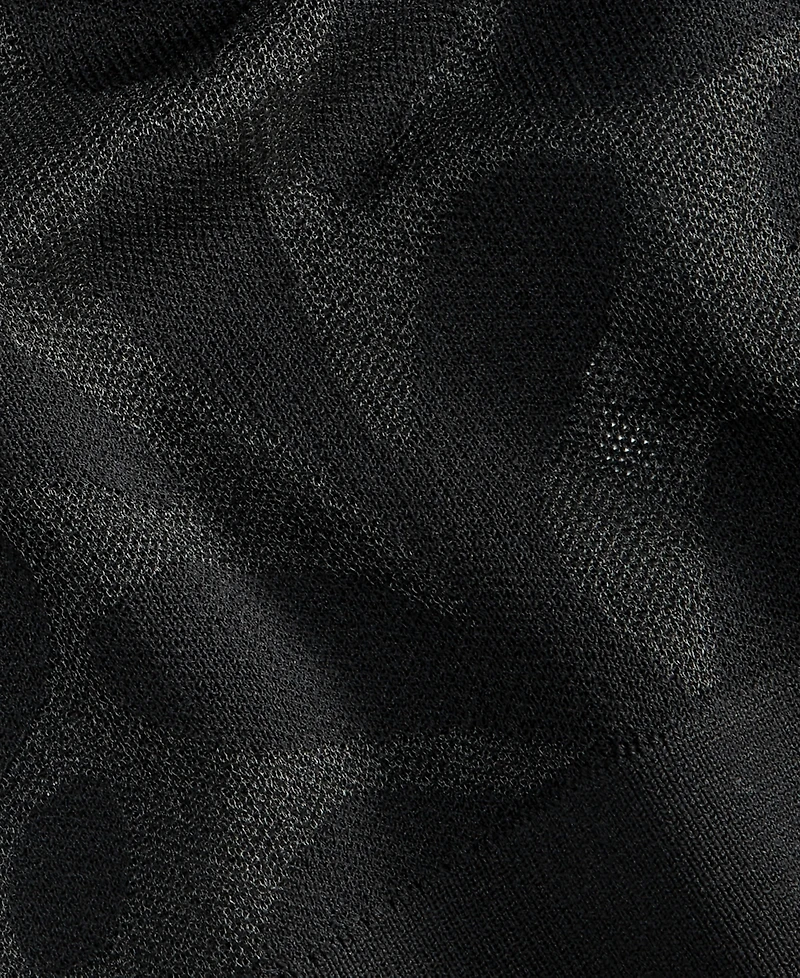 I.n.c. International Concepts Petite Floral-Jacquard Long-Sleeve Top, Created for Macy's