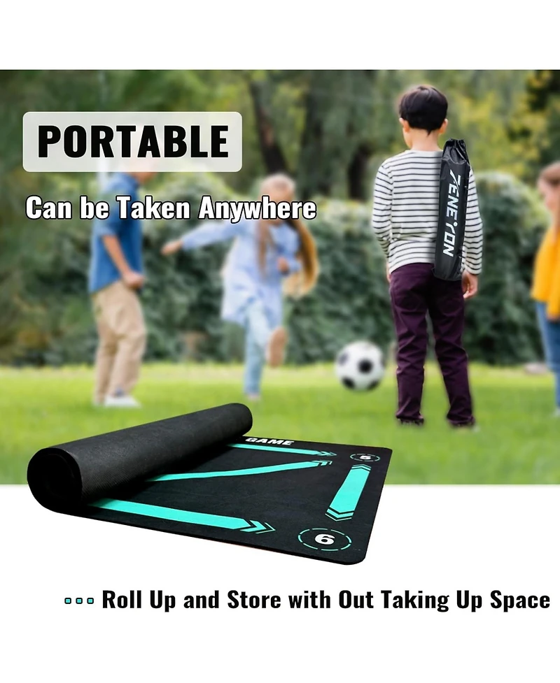 peneyon Football Footstep Agility Training Mat - Non-Slip, Silent Equipment for All Ages & Levels to Improve Speed, Strength & Coordination