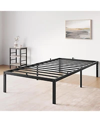 gaomon 14 Inch Twin Bed Frame with Storage,Metal Platform Twin Bed Frame No Box Spring Needed Steel Slat Support Easy Assembly