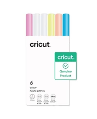 Cricut Acrylic Gel Pens Set, 1.0 mm, 6 Count - For use with Maker, Explore, & Venture Machines
