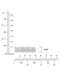 Macy's Cubic Zirconia Two-Row Ring Rhodium Over Sterling Silver