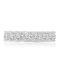 Macy's Cubic Zirconia Eternity Ring in Rhodium Over Sterling Silver