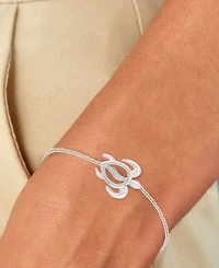 Macy's Diamond Accent Sea Turtle Bracelet in Rhodium Over Sterling Silver