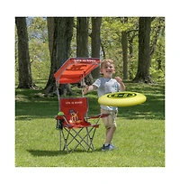 Life Is Good Max Shade Quad Folding Camp Chair With Tilt Uv Sun Protection Canopy Orange