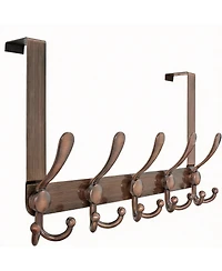 Yigii Stainless Steel Easy Assembly, Universal Fit 5 Hooks Over-the-Door Hook Rack