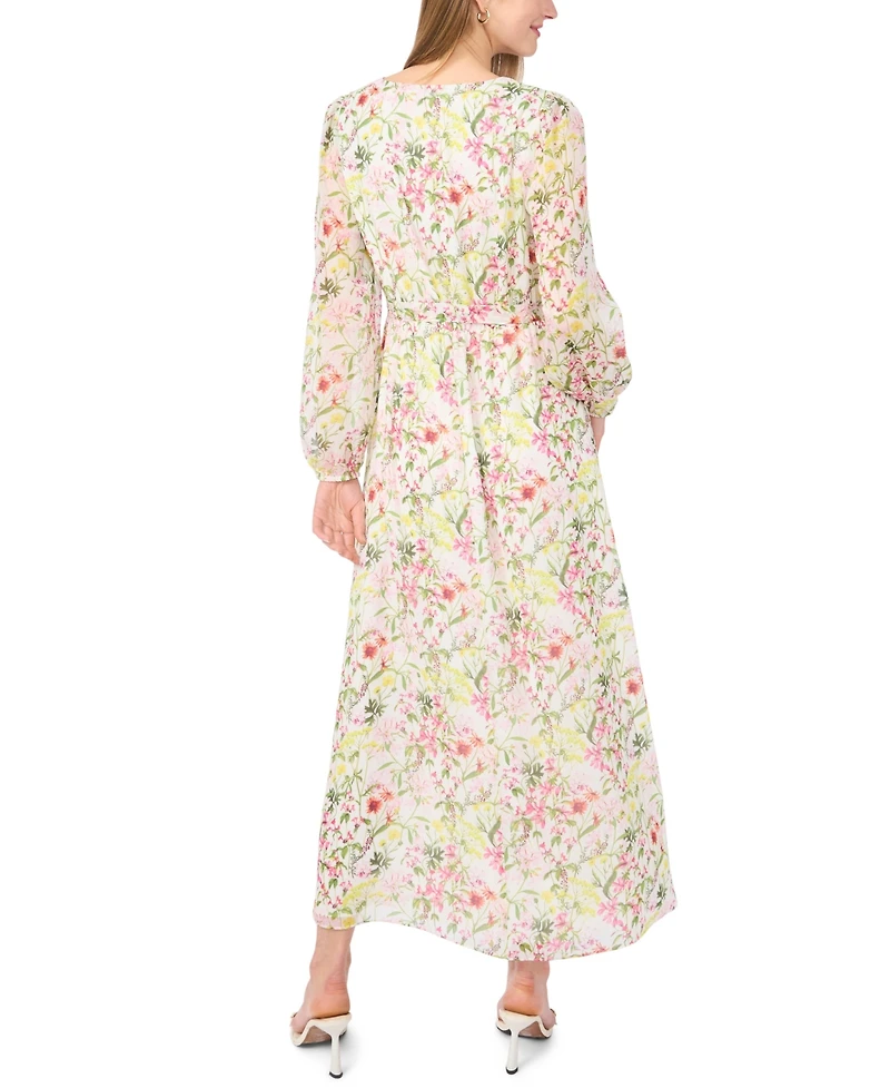 Vince Camuto Women's V-Neck Wrap Front Maxi Dress