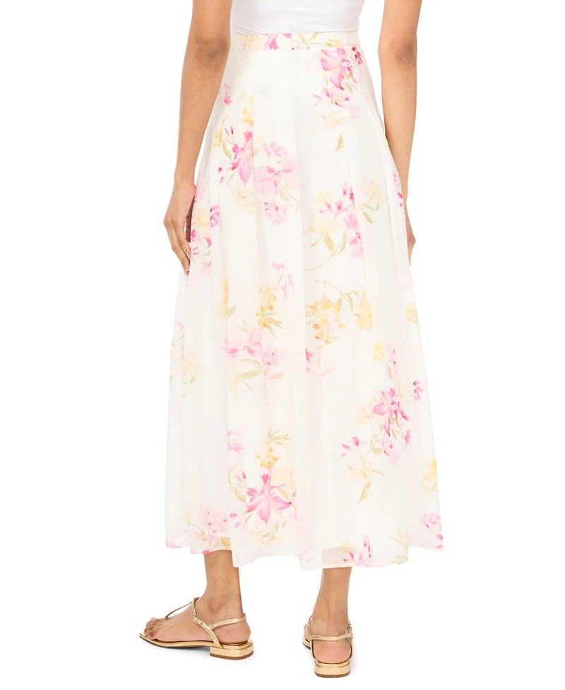 Vince Camuto Women's Printed Straight Hem Maxi Skirt