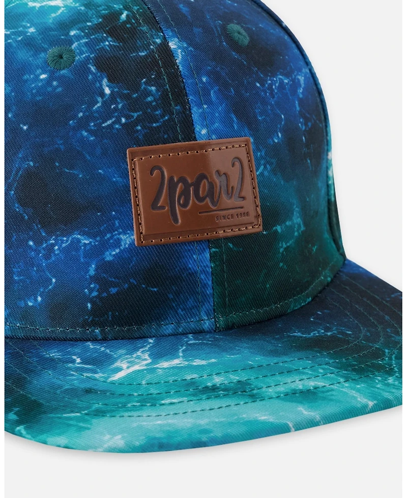 Deux par Deux Baby Boys Cap with Wave Print