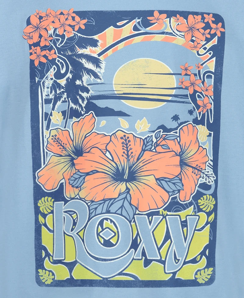 Roxy Girls' 7-16 Graphic Print Oversized T-Shirt