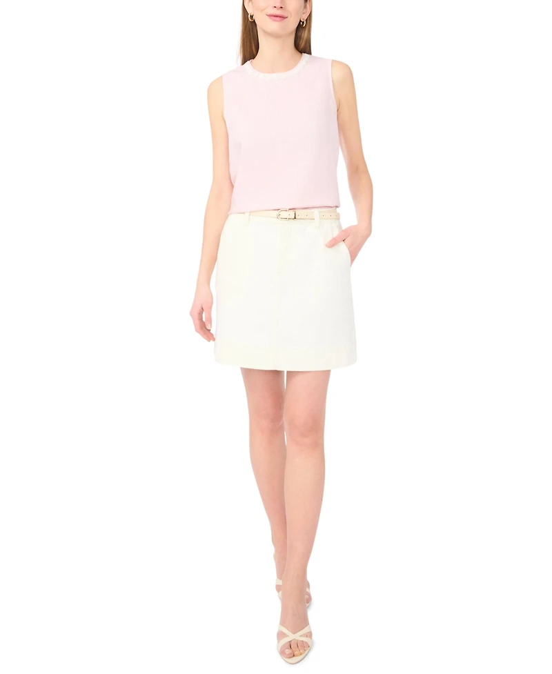 Vince Camuto Women's Sleeveless Crewneck Blouse