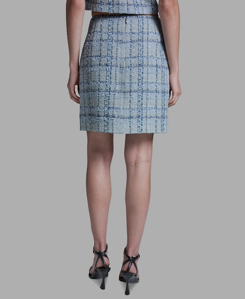 Bcbg Women's Tweed Zipper Mini Skirt