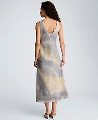 Kenneth Cole Women's Scoop Neck Long Dress