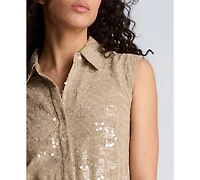 Kenneth Cole Women's Curved Yoke Collared Dress