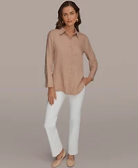 Donna Karan Weekend Women's Button-Down Linen Shirt