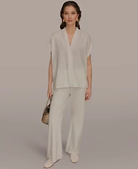 Donna Karan Weekend Women's V-Neck Top
