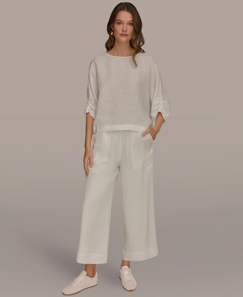 Donna Karan Weekend Women's Crewneck Dolman-Sleeves Blouse