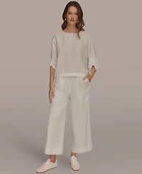 Donna Karan Weekend Women's Crewneck Dolman-Sleeves Blouse
