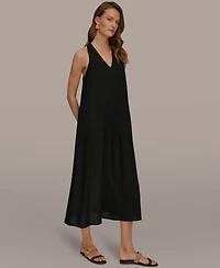 Donna Karan Weekend Women's V-Neck Midi Dress