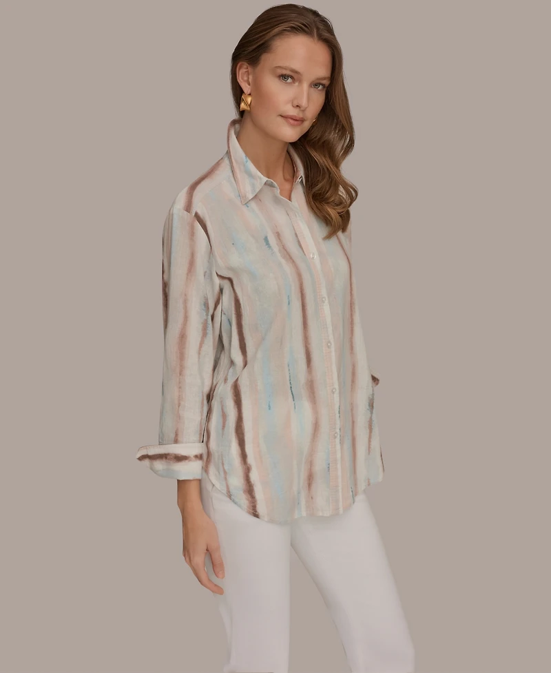 Donna Karan Weekend Women's Long-Sleeve Button-Down Shirt