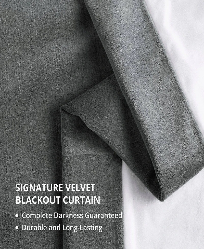 Half Price Drapes French Pleat Signature Velvet Blackout Curtain