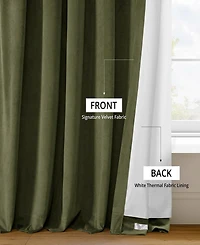 Half Price Drapes French Pleat Signature Velvet Blackout Curtain