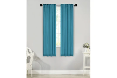 Superior Solid Classic Modern Blackout Curtain Set ,26" x 63" (Set of 2)