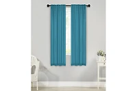Superior Solid Classic Modern Blackout Curtain Set ,26" x 63" (Set of 2)