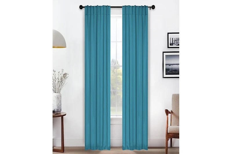 Superior Solid Classic Modern Blackout Curtain Set ,26" x 84" (Set of 2)