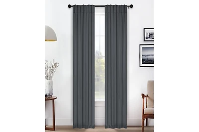 Superior Solid Classic Modern Blackout Curtain Set ,26" x 84" (Set of 2)