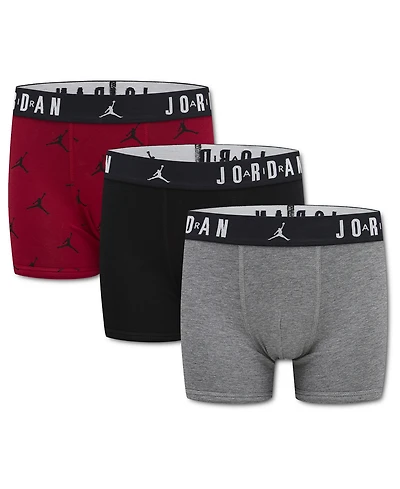 Jordan Boys' 8-18 Essentials Flight Boxer Briefs, 3-Pack