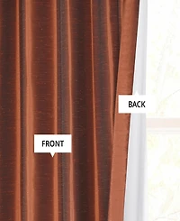 Half Price Drapes French Pleat Vintage Textured Faux Dupioni Silk Blackout Curtain