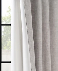 Half Price Drapes French Pleat Textured Faux Linen Room Darkening Curtain