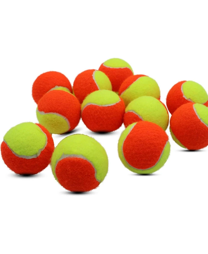 Magicorange Pack of 20 Low Compression Training Tennis Balls for Kids and Beginners with Durable Felt and Mesh Carrying Bag