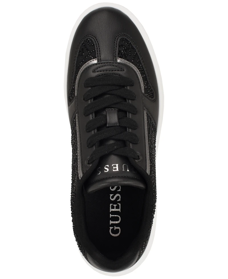 Guess Women's Fhilip Rhinestone Lace-Up Platform Sneakers