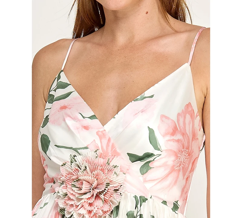 Seni & Cade Junior's Pleated Floral Dress