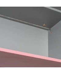 Streamdale Furniture Bed House and Drawer, Staircase, Led, Twin Over Twin