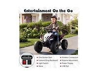 Slickblue 12V Kids Ride On Atv 4-Wheeler Quad with Led Lights & 7 Mph