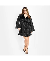 City Chic Women's Womens's Amira Spot Dress