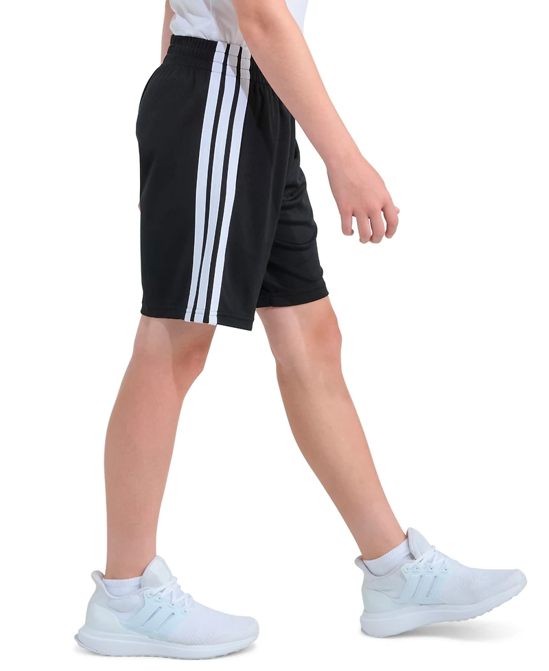 adidas Boys' 8-18 Elastic Waistband Drawcord Shorts