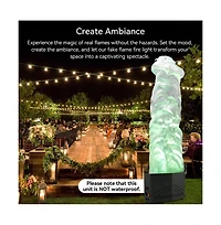 Artudatech 150W Safe Led Flame Effect Light, 4ft Realistic Fire with Rgb Colors & Dmx Control for Party & Home Decor
