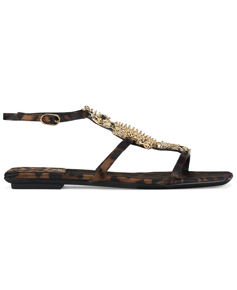 Jeffrey Campbell Women's T-Strap Square Toe Flat Sandals