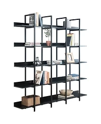Streamdale Furniture 5 Tier Vintage Industrial Bookcase with Metal Frame & Mdf Board