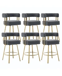 Streamdale Furniture Ts Modern decorative chair, living room side chair with gold legs, no wheels, 2PC