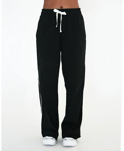 Rebody Active Women's Rugby Piping Relaxed Wide Leg Pant